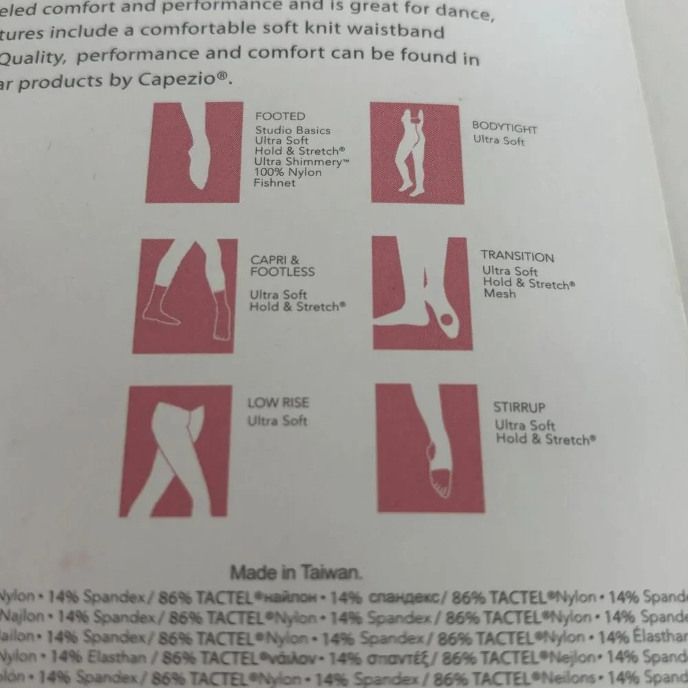 Capezio Transition Tights Ultra Soft Matte Semi-Opaque Girls 2-6 Dance 1816X